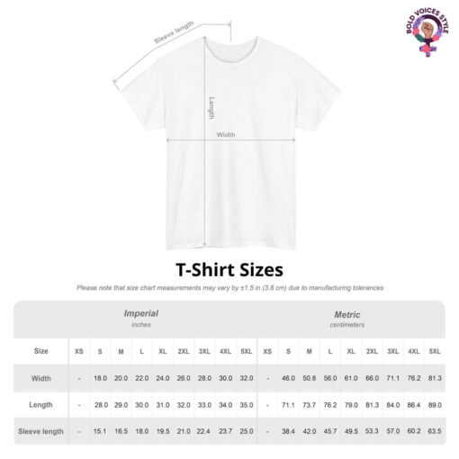 Size Chart T-shirt