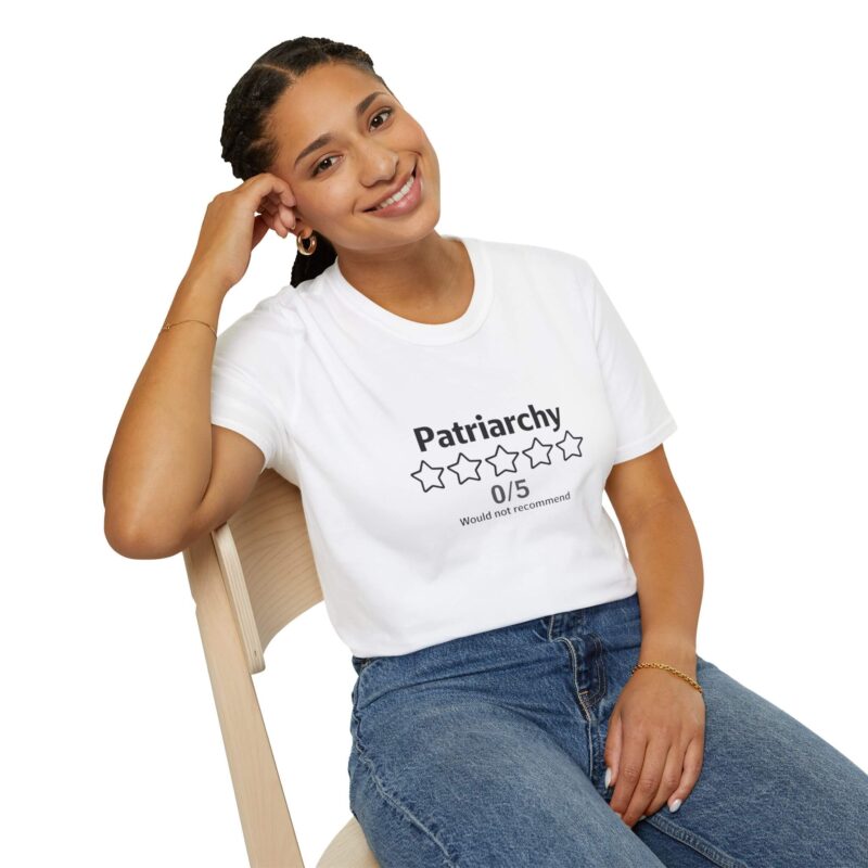 Funny Feminist T-Shirt – Anti-Patriarchy 0/5 Star Review Graphic Tee Gift for Her | Bold Voices Style