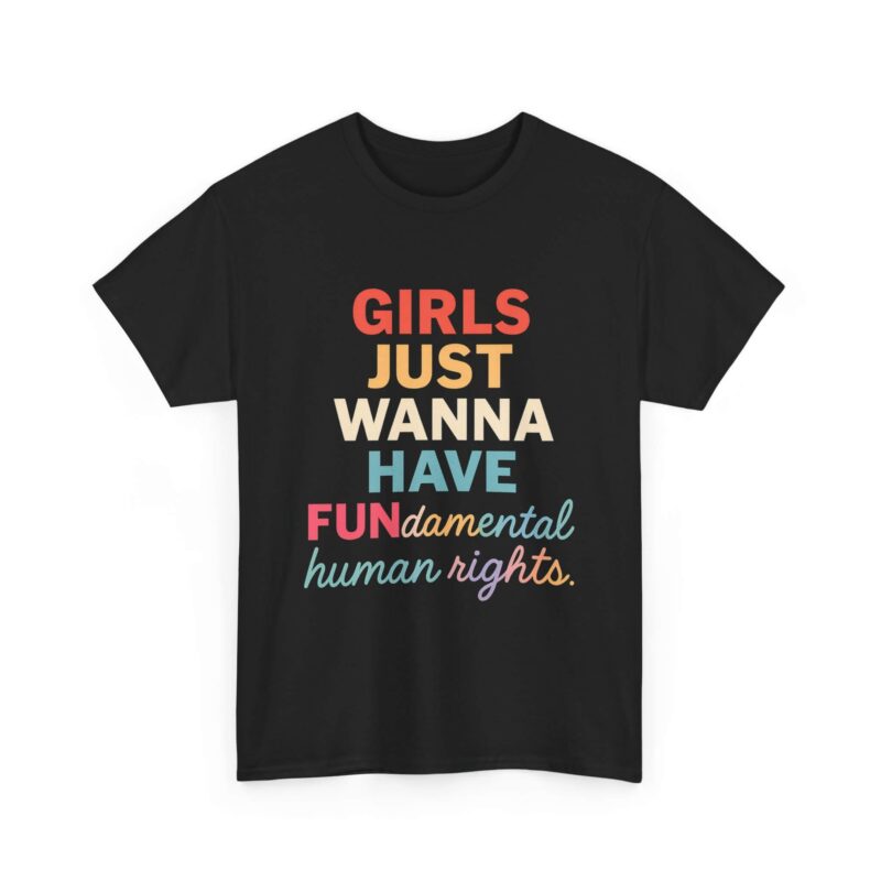 Girls Just Wanna Have FUNdamental Rights T-Shirt – Pastel Feminist Quote Tee Gift for Her | Bold Voices Style