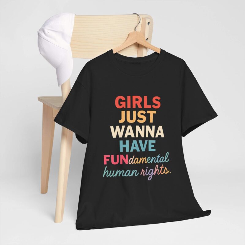 Girls Just Wanna Have FUNdamental Rights T-Shirt – Pastel Feminist Quote Tee Gift for Her | Bold Voices Style
