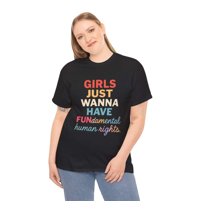 Girls Just Wanna Have FUNdamental Rights T-Shirt – Pastel Feminist Quote Tee Gift for Her | Bold Voices Style
