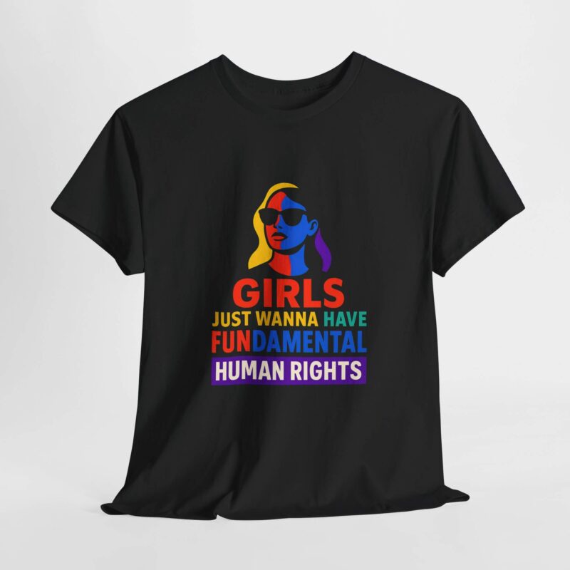 Girls Just Wanna Have FUNdamental Rights T-Shirt – Rainbow Feminist Tee Gift for Her | Bold Voices Style