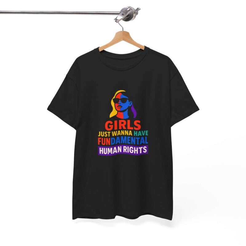 Girls Just Wanna Have FUNdamental Rights T-Shirt – Rainbow Feminist Tee Gift for Her | Bold Voices Style