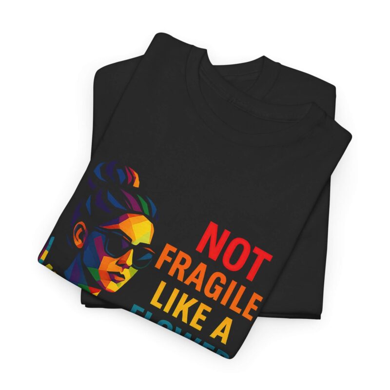 Not Fragile Like a Bomb T-Shirt – Rainbow Feminist Graphic Tee Gift for Her | Bold Voices Style