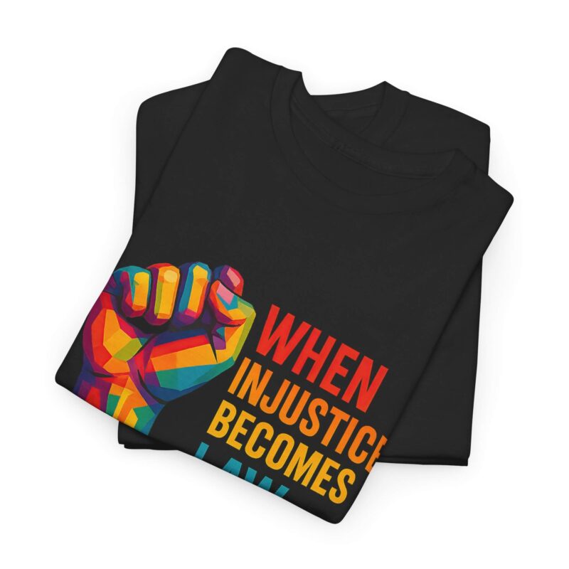 Resistance Becomes Duty T-Shirt – Rainbow Protest Graphic Tee Gift for Her | Bold Voices Style