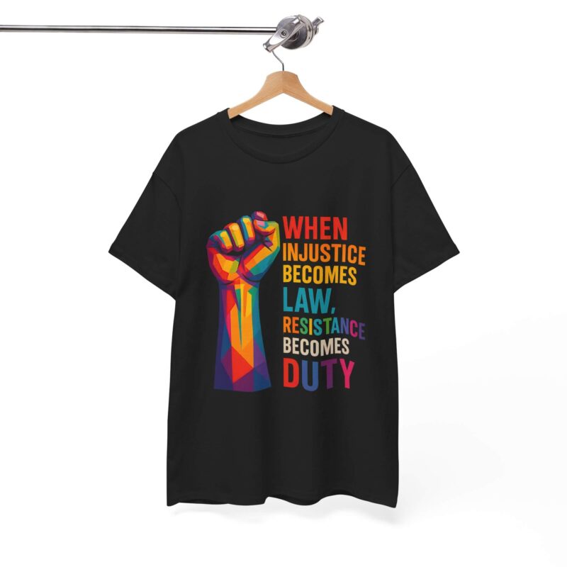 Resistance Becomes Duty T-Shirt – Rainbow Protest Graphic Tee Gift for Her | Bold Voices Style