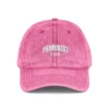 Feminist Club Embroidered Hat – Women’s Rights Washed Black Baseball Cap