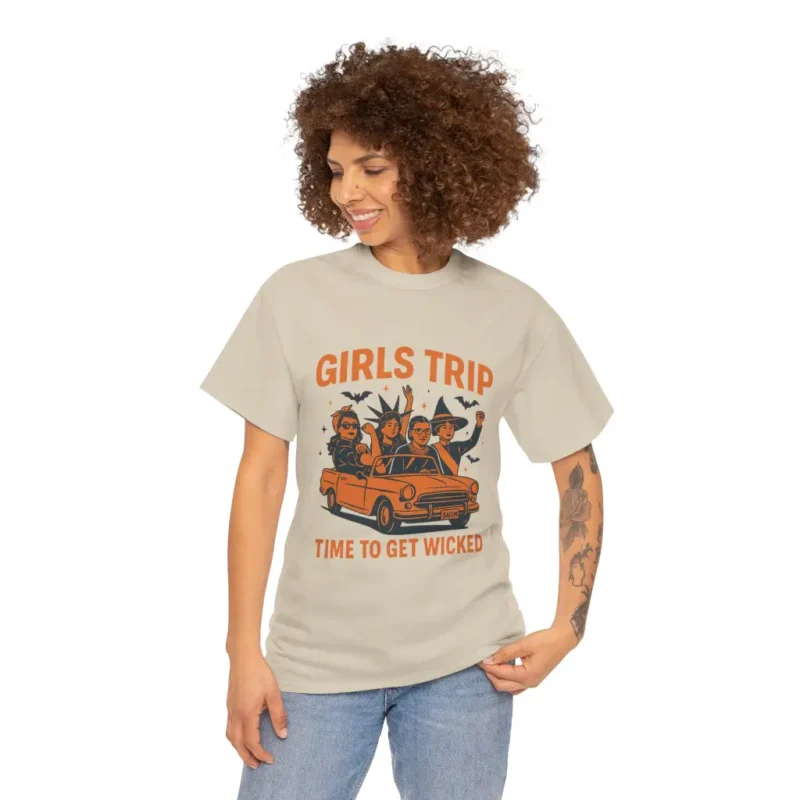 Girls Trip Time to Get Wicked T-Shirt – Funny Feminist Halloween Salem Witch Tee