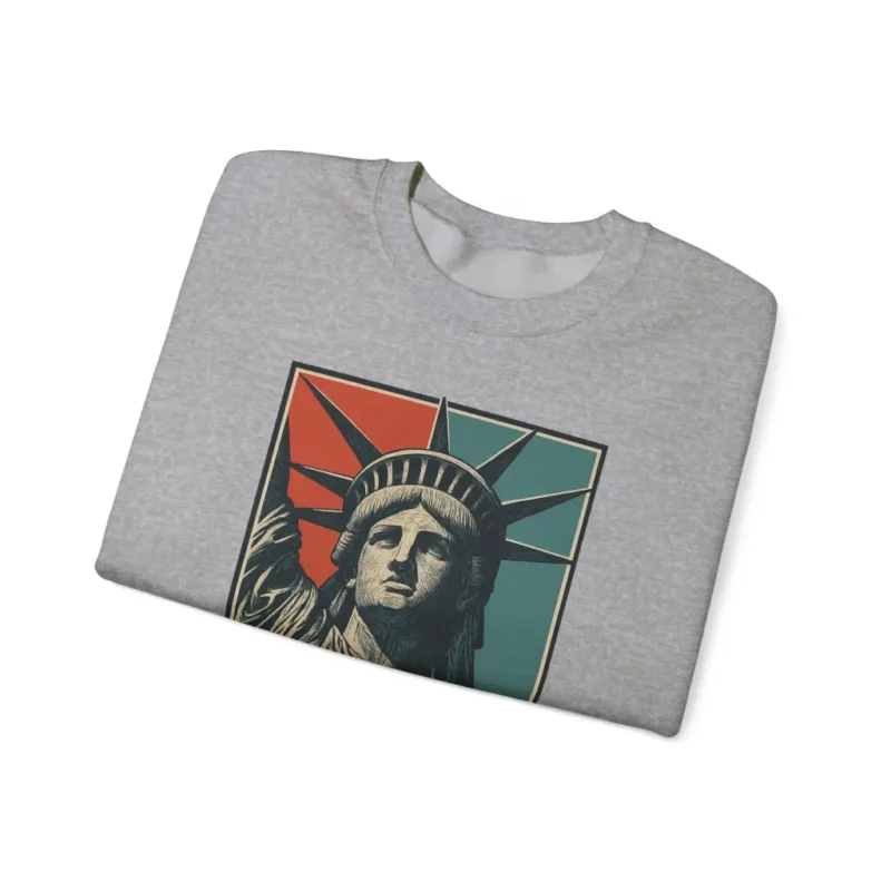 No Kings Liberty & Justice For All Sweatshirt – Political Activism Statue of Liberty Graphic Pullover
