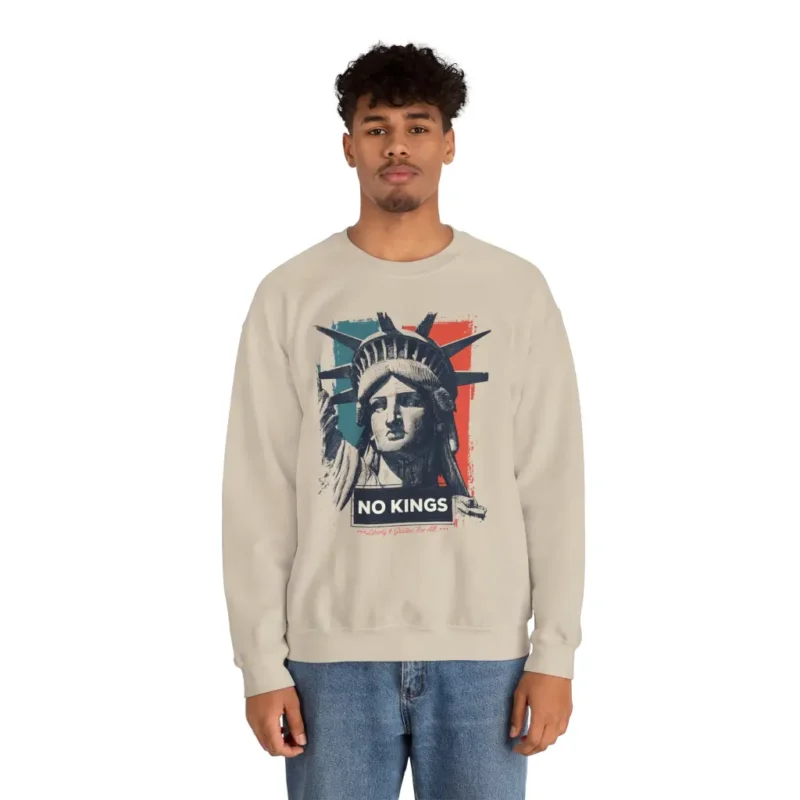 No Kings Liberty Sweatshirt – Political Activism Justice for All Statement Hoodie
