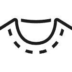 Ribbed knit collar without seam