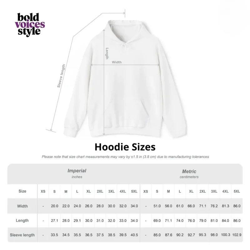Size Chart Hoodie
