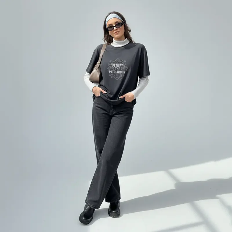 Petrify the Patriarchy Medusa Graphic T-Shirt – Bold Feminist Mythology Tee