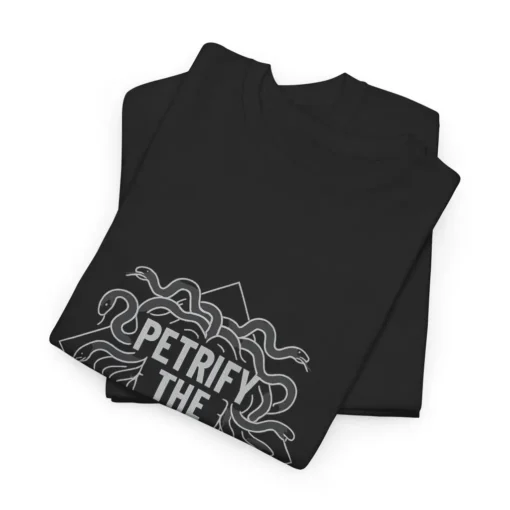 Petrify the Patriarchy Medusa Graphic T-Shirt – Bold Feminist Mythology Tee