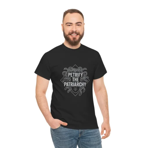 Petrify the Patriarchy Medusa Graphic T-Shirt – Bold Feminist Mythology Tee