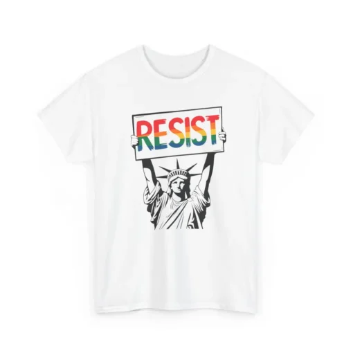 Resist Liberty Pride T-Shirt – Rainbow Activist Graphic Tee for Equality