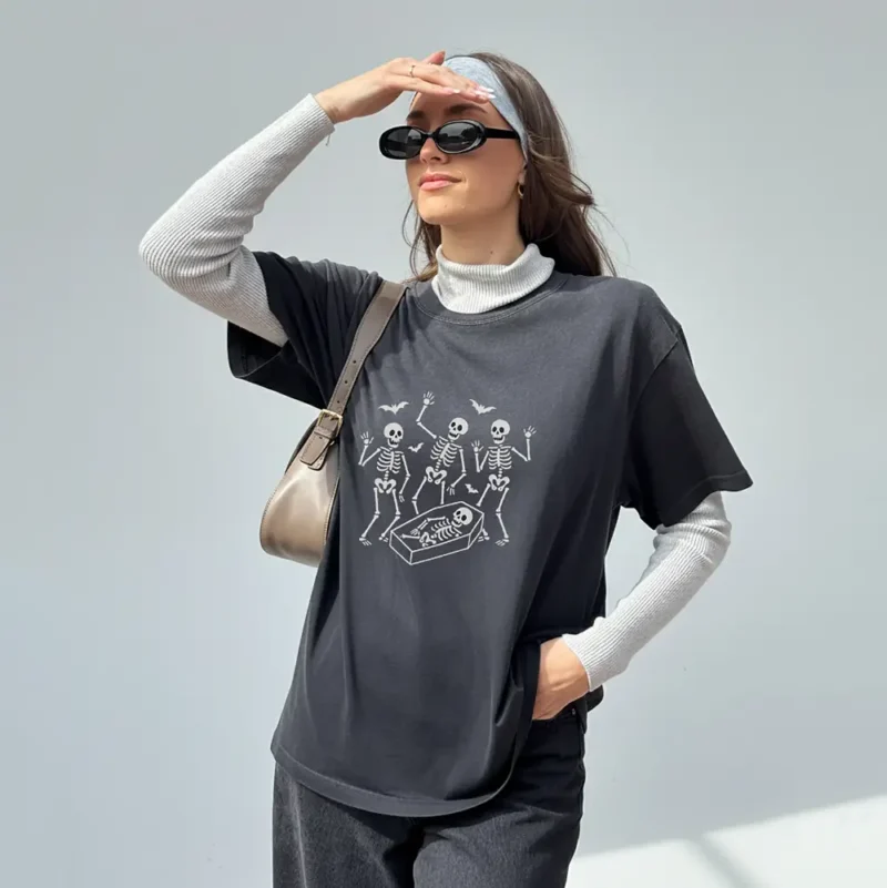 Skeleton Squad Halloween Shirt – Funny Spooky Feminist Graphic Tee