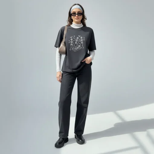 Skeleton Squad Halloween Shirt – Funny Spooky Feminist Graphic Tee