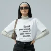 Speak Your Mind Feminist T-Shirt – Empowering Quote Graphic Tee for Women & Allies