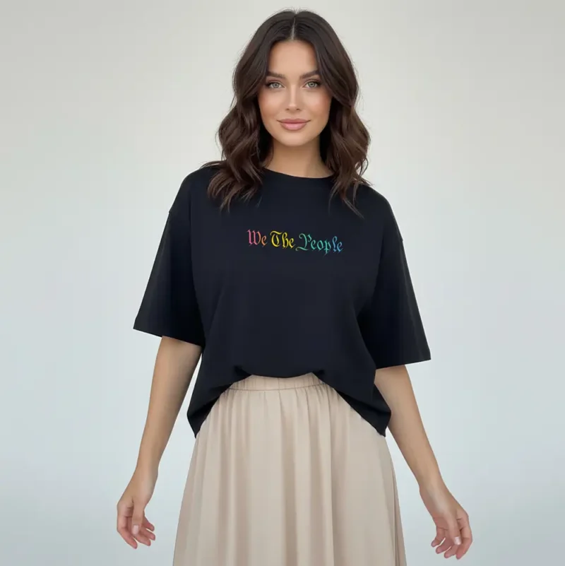 We The People Rainbow T-Shirt – Inclusive Pride Feminist Political Tee