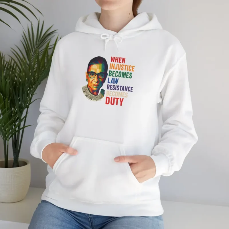 When Injustice Becomes Law Resistance Becomes Duty Hoodie – Bold Feminist Activism Pullover