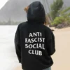 Anti Fascist Social Club Hoodie – Political Activism Equality Unisex Pullover