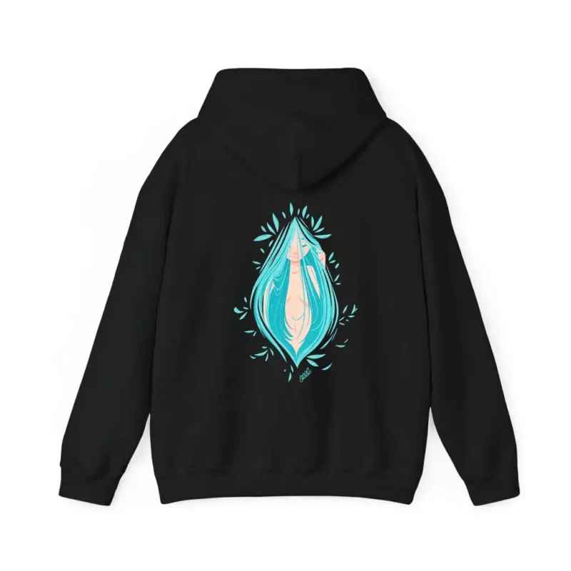 Divine Feminine Hoodie – Empowered Woman Line Art Graphic, Feminist Art Pullover
