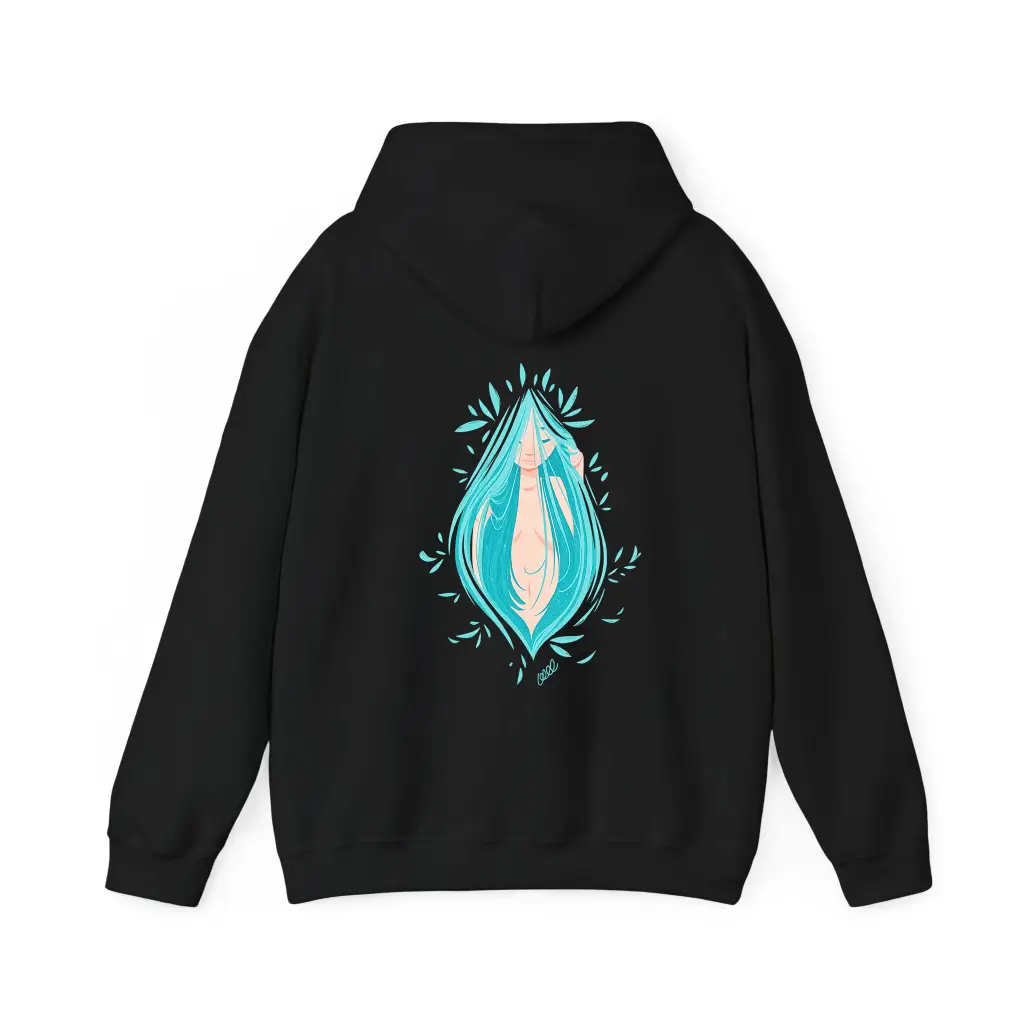 Divine Feminine Hoodie – Empowered Woman Line Art Graphic, Feminist Art Pullover