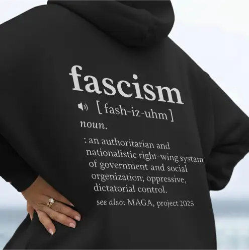 Fascism Definition Hoodie – Anti-Fascist Political Activism Statement Blend Hooded