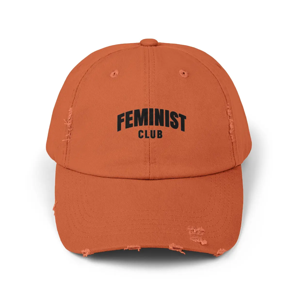 Feminist Club Printed Distressed Cap – Vintage Feminist Hat for Women and Allies