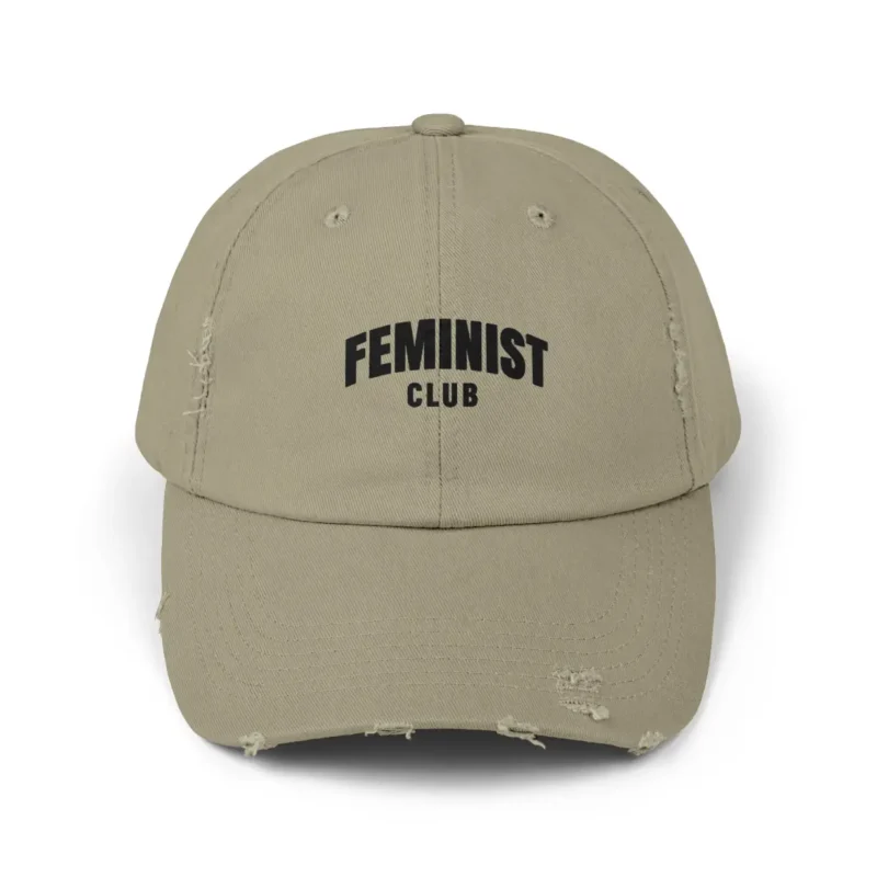 Feminist Club Printed Distressed Cap – Vintage Feminist Hat for Women and Allies