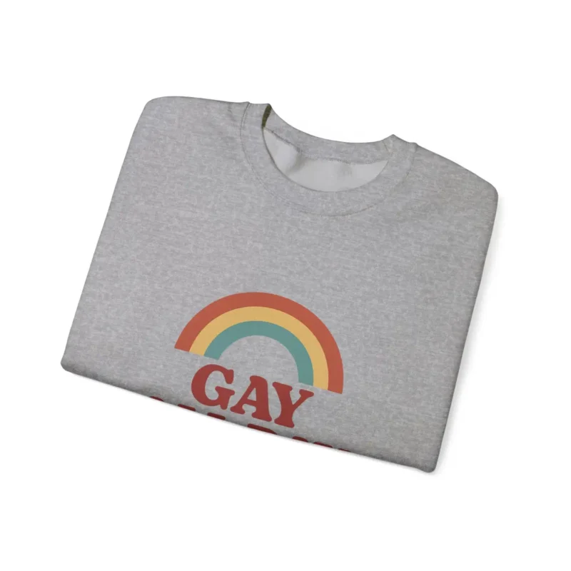 Gay All Day Rainbow Sweatshirt – LGBTQ+ Pride Vintage Crewneck