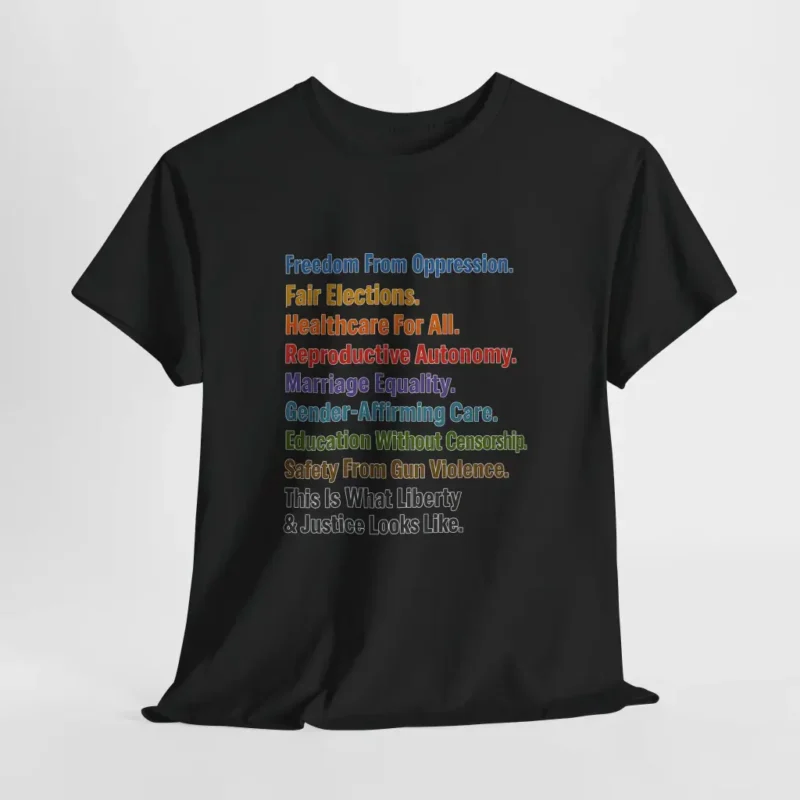 Justice For All Rainbow Equality Tee – Liberty & Human Rights Graphic Shirt
