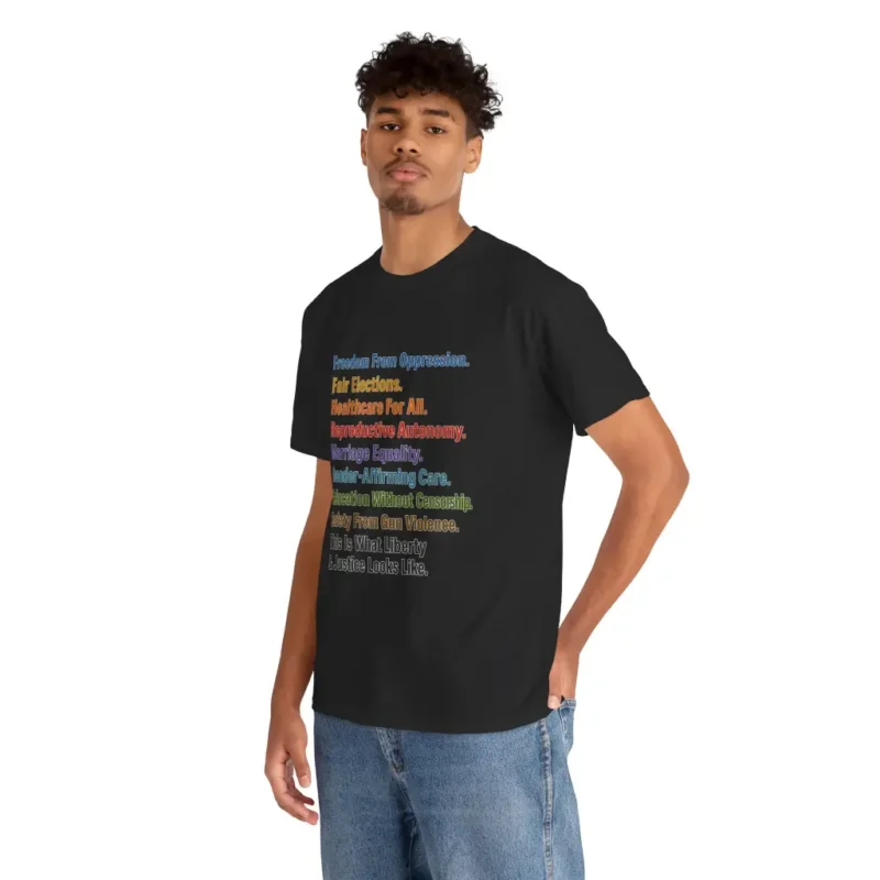 Justice For All Rainbow Equality Tee – Liberty & Human Rights Graphic Shirt