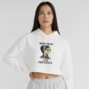 More Pride Less Prejudice Crop Hoodie – Retro LGBTQ+ Pride Feminist Top