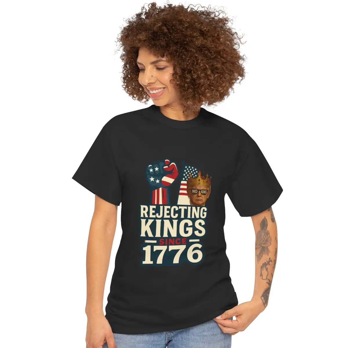 Rejecting Kings Since 1776 T-Shirt – Patriotic Anti-Authoritarian Political Graphic Tee