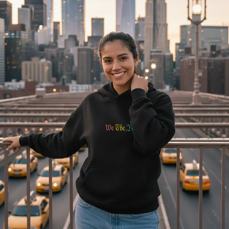 We The People Rainbow Gothic Hoodie – Equality & Pride Activist Unisex Pullover