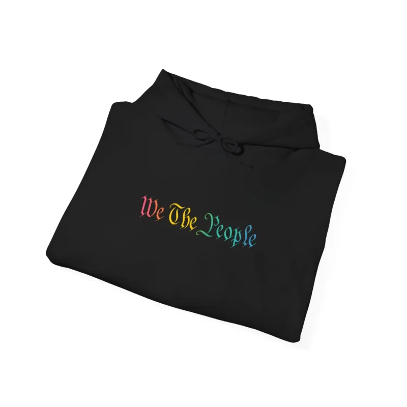 We The People Rainbow Gothic Hoodie – Equality & Pride Activist Unisex Pullover