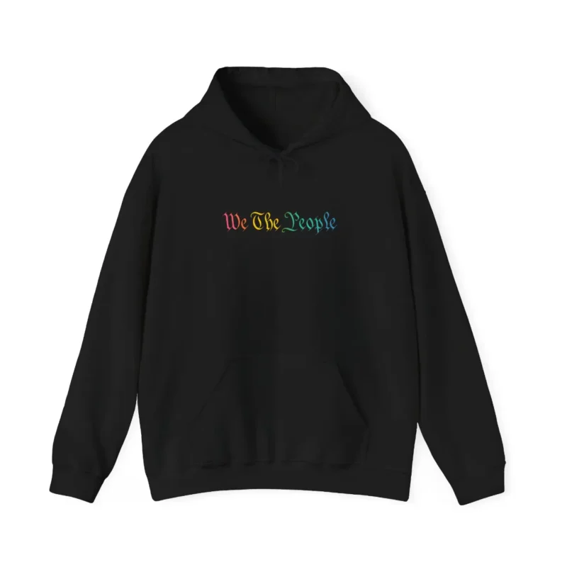 We The People Rainbow Gothic Hoodie – Equality & Pride Activist Unisex Pullover