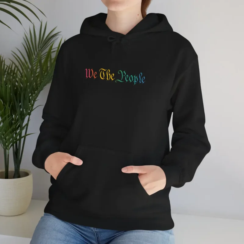 We The People Rainbow Gothic Hoodie – Equality & Pride Activist Unisex Pullover